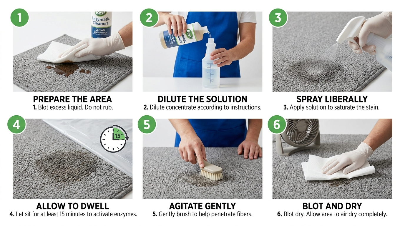 Step-by-step guide for applying Best Enzymatic Cleaners Carpets Upholstery effectively